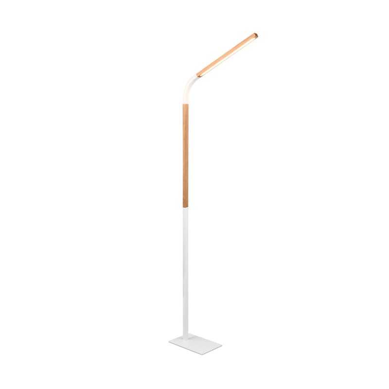 Gulvlampe Norris - Matt hvit/tre - Belysning - Innendørsbelysning & Lamper - Soveromslampe