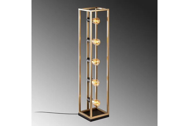 Gulvlampe Orika Gull - Gull - Belysning - Innendørsbelysning & Lamper - Soveromslampe