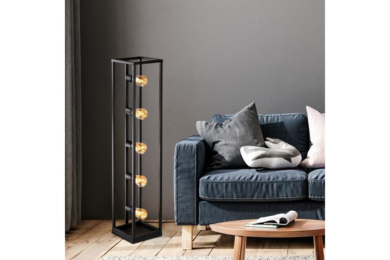 Gulvlampe Orika Svart - Svart - Belysning - Innendørsbelysning & Lamper - Soveromslampe