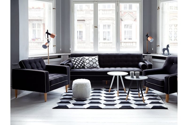 Owens Gulvlampe 130 cm, Svart