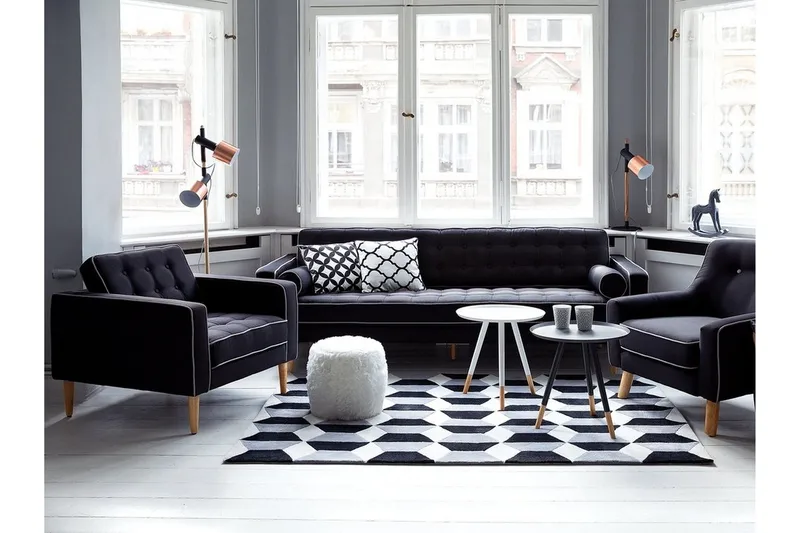 Owens Gulvlampe 130 cm, Svart