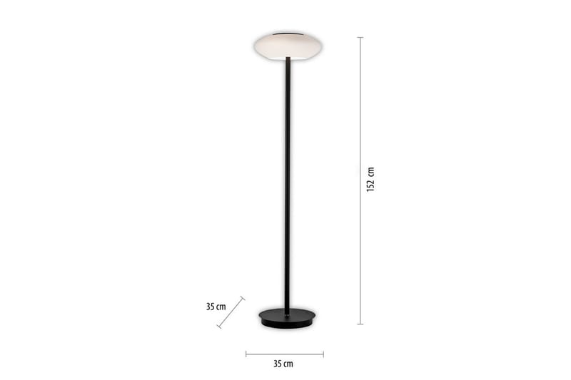 Gulvlampe Q-Etienne - 35x152x35 cm - Belysning - Innendørsbelysning & Lamper - Soveromslampe