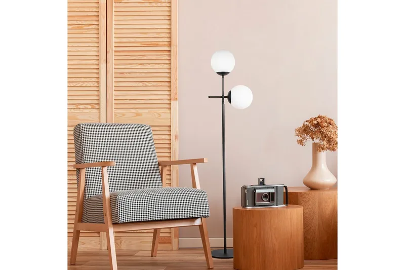 Gulvlampe Ranpal Svart - Svart - Belysning - Innendørsbelysning & Lamper - Soveromslampe