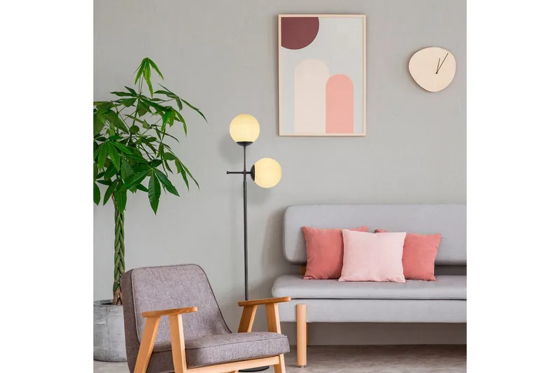 Gulvlampe Ranpal Svart - Svart - Belysning - Innendørsbelysning & Lamper - Soveromslampe