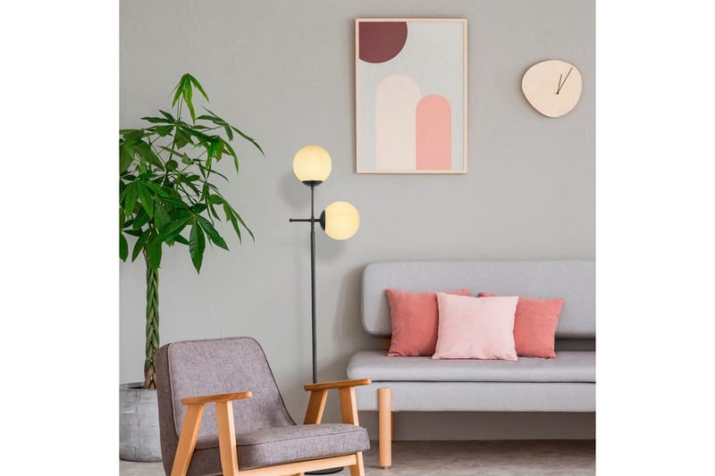 Gulvlampe Ranpal Svart - Svart - Belysning - Innendørsbelysning & Lamper - Soveromslampe