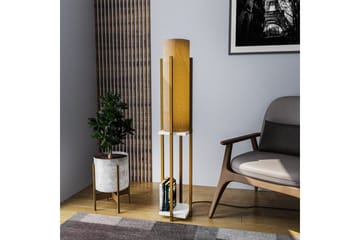 Gulvlampe Ratmompe (Hyllehøyde: 60 cm) Gull / Hvit 2