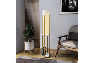 Gulvlampe Ratmompe (Hyllehøyde: 60 cm) Gull / Hvit