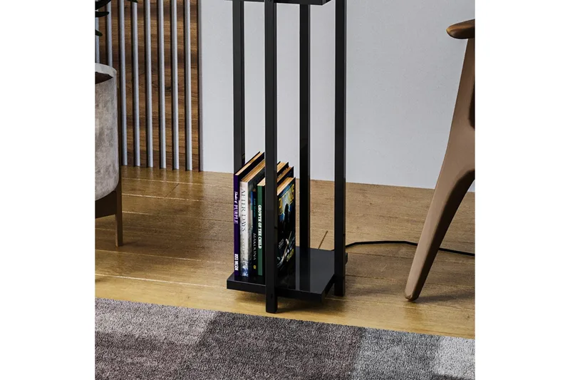 Gulvlampe Ratmompe (Hyllehøyde: 60 cm) Svart Beige - Svart Beige - Belysning - Innendørsbelysning & Lamper - Soveromslampe