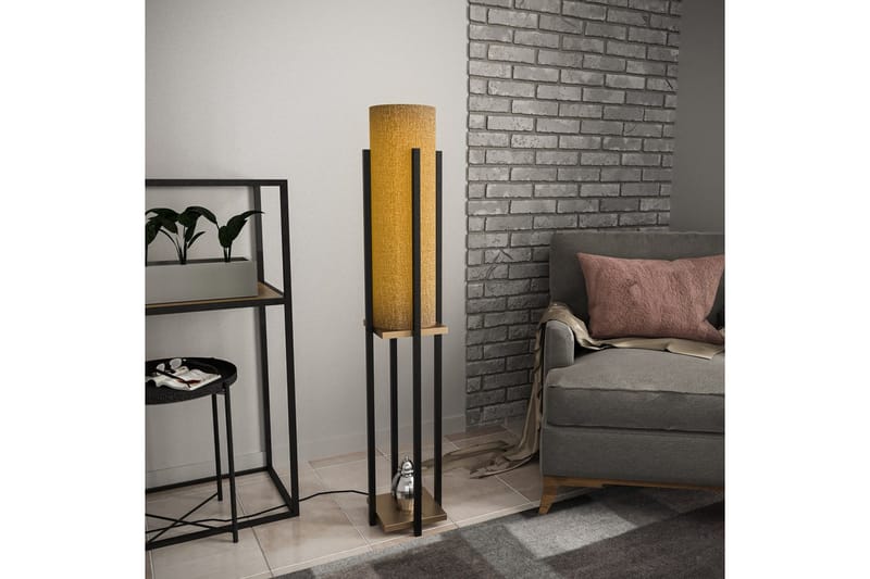 Gulvlampe Ratmompe (Hyllehøyde: 60 cm) Svart / Gull - Svart / Gull - Belysning - Innendørsbelysning & Lamper - Soveromslampe
