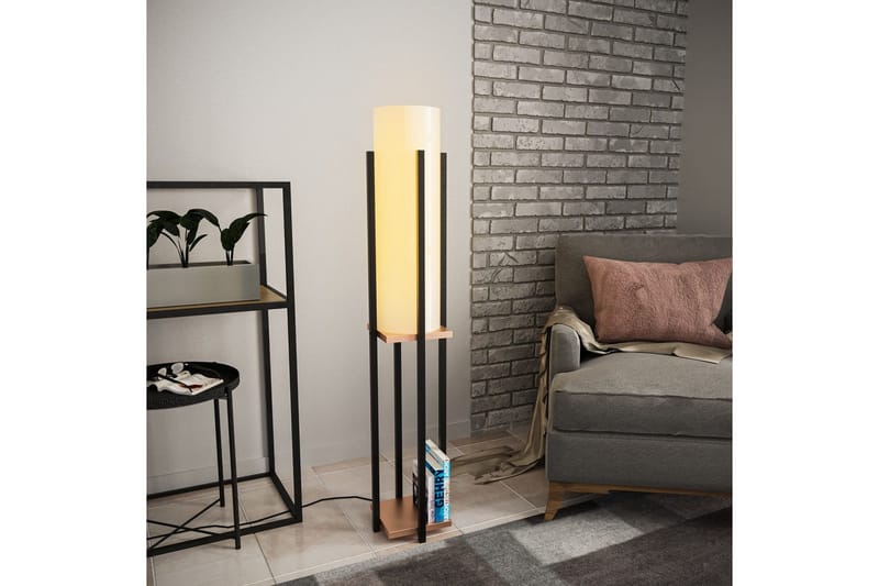 Gulvlampe Ratmompe (Hyllehøyde: 60 cm) Svart / Kobber - Svart / Kobber - Belysning - Innendørsbelysning & Lamper - Soveromslampe