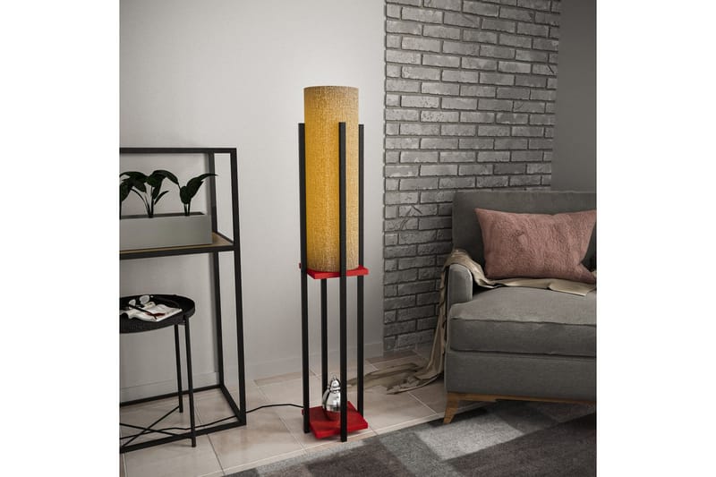 Gulvlampe Ratmompe (Hyllehøyde: 60 cm) Svart / Rød Beige - Svart / Rød Beige - Belysning - Innendørsbelysning & Lamper - Soveromslampe
