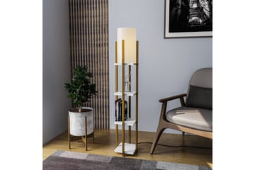 Gulvlampe Ratmompe Lumi (Hyllehøyde: 29 cm) Gull / Hvit