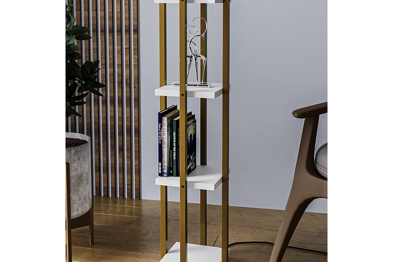 Gulvlampe Ratmompe Lumi (Hyllehøyde: 29 cm) Gull / Hvitt Kobber - Gull / Hvitt Kobber - Belysning - Innendørsbelysning & Lamper - Soveromslampe