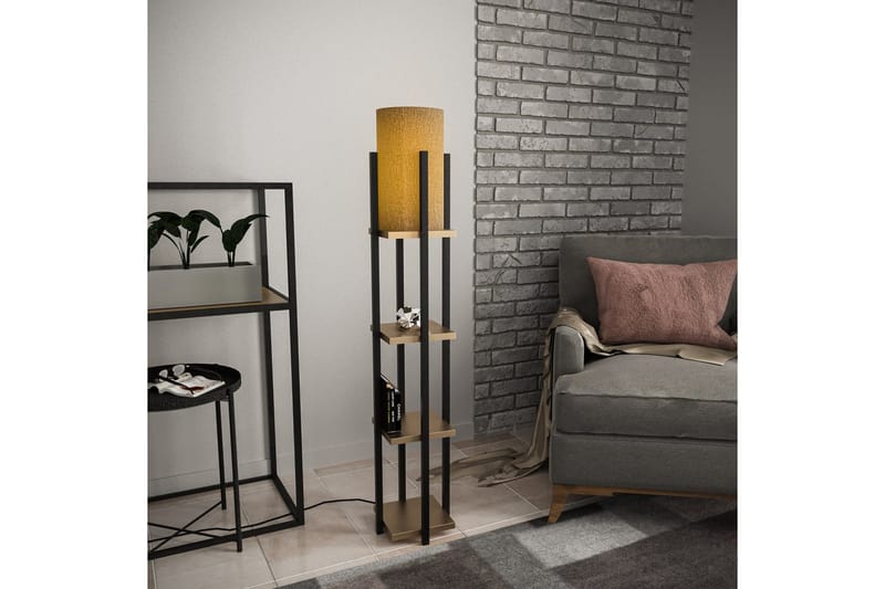 Gulvlampe Ratmompe Lumi (Hyllehøyde: 29 cm) Svart / Gull Kobber - Svart / Gull Kobber - Belysning - Innendørsbelysning & Lamper - Soveromslampe