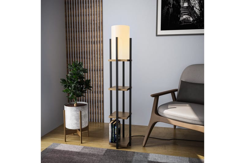 Gulvlampe Ratmompe Lumi (Hyllehøyde: 29 cm) Svart / Gull - Svart / Gull - Belysning - Innendørsbelysning & Lamper - Soveromslampe