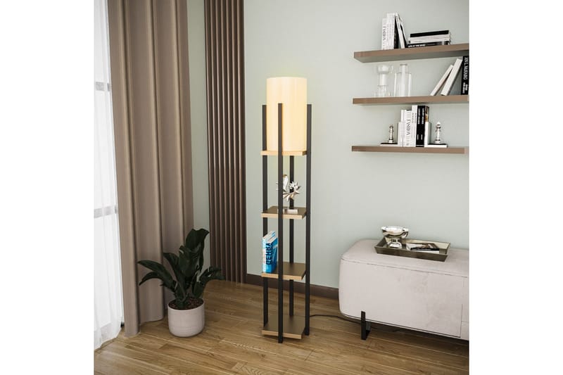 Gulvlampe Ratmompe Lumi (Hyllehøyde: 29 cm) Svart / Gull - Svart / Gull - Belysning - Innendørsbelysning & Lamper - Soveromslampe
