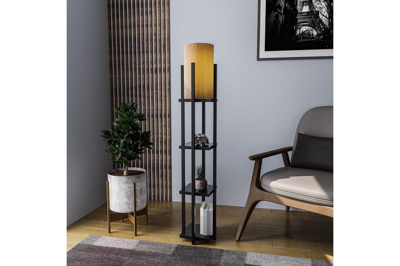 Gulvlampe Ratmompe Lumi (Hyllehøyde: 29 cm) Svart Kobber - Svart Kobber - Belysning - Innendørsbelysning & Lamper - Soveromslampe