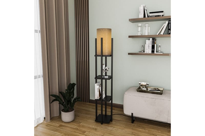 Gulvlampe Ratmompe Lumi (Hyllehøyde: 29 cm) Svart Kobber - Svart Kobber - Belysning - Innendørsbelysning & Lamper - Soveromslampe