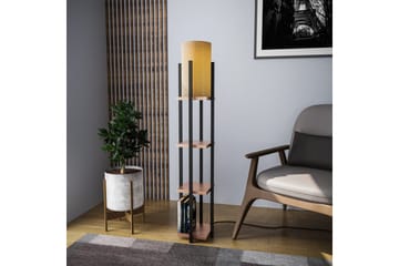 Gulvlampe Ratmompe Lumi (Hyllehøyde: 29 cm) Svart / Kobbertre