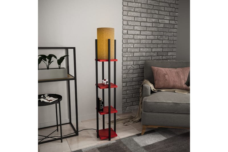 Gulvlampe Ratmompe Lumi (Hyllehøyde: 29 cm) Svart / Rød - Svart / Rød - Belysning - Innendørsbelysning & Lamper - Soveromslampe