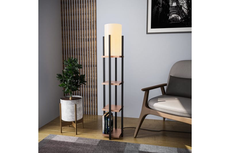 Gulvlampe Ratmompe Lumi (Hyllehøyde: 29 cm) Tre / Beige - Tre / Beige - Belysning - Innendørsbelysning & Lamper - Soveromslampe