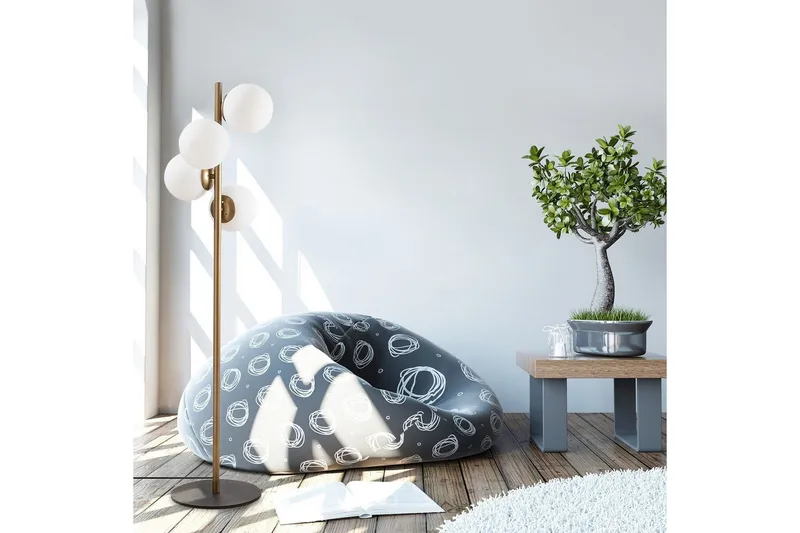 Gulvlampe Rysta Gull - Gull - Belysning - Innendørsbelysning & Lamper - Soveromslampe