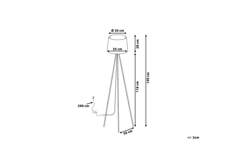 Sambra Gulvlampe 149 cm - Svart - Belysning - Innendørsbelysning & Lamper - Gulvlampe