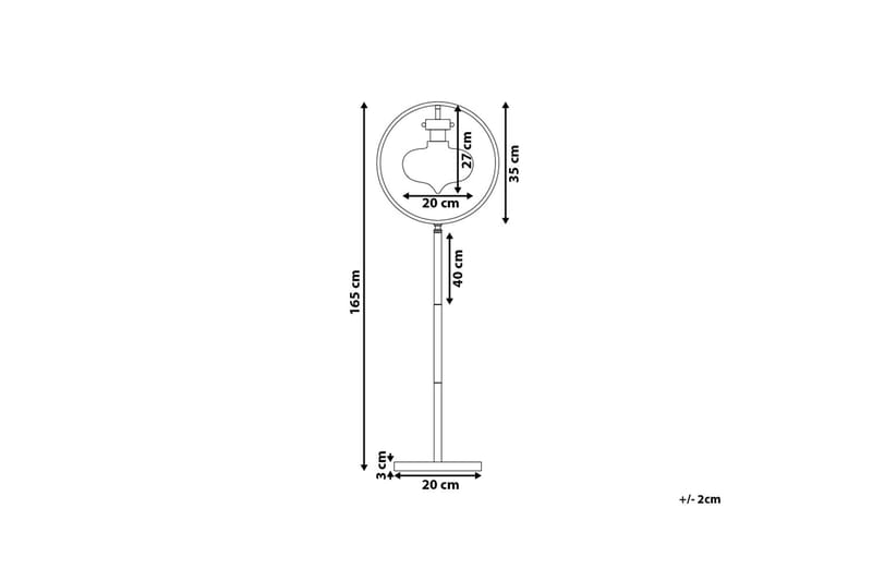 Severn Gulvlampe 165 cm - Gull - Soveromslampe - Stuelampe - Gulvlampe