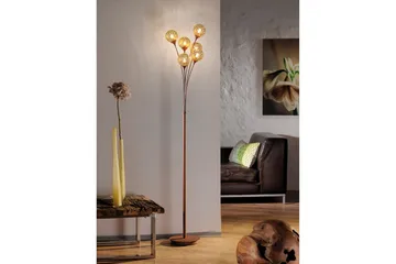 Sheree Gulvlampe - Oransje/Kobber - Belysning - Innendørsbelysning & Lamper - Gulvlampe - Femarmet gulvlampe