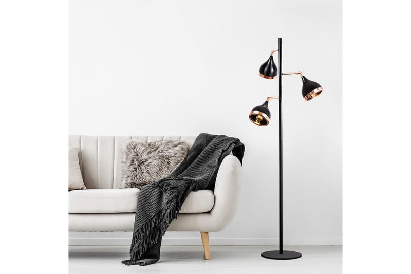 Gulvlampe Soodx Svart / Kobber - Kobber/Svart - Belysning - Innendørsbelysning & Lamper - Soveromslampe