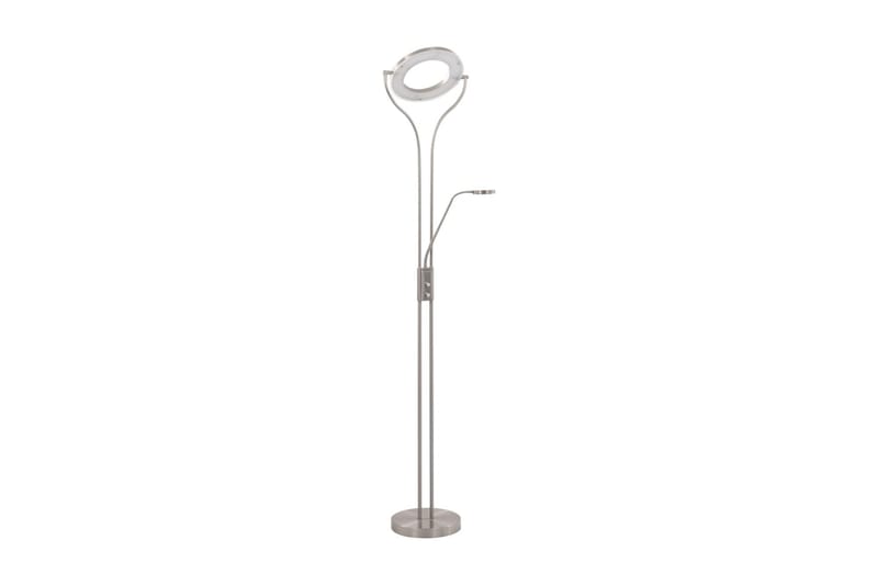 Stående lampe 18 W sølv 180 cm dimbar - Silver - Soveromslampe - Stuelampe - Uplight gulvlampe - Gulvlampe