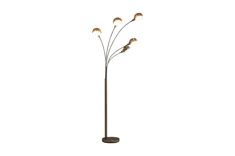 Stående lampe 200 cm 5 x E14 sølv - Silver - Belysning - Innendørsbelysning & Lamper - Gulvlampe - Femarmet gulvlampe