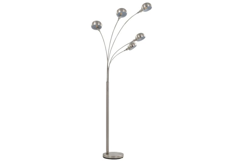 Stående lampe 200 cm 5 x E14 sølv - Silver - Soveromslampe - Stuelampe - Femarmet gulvlampe - Gulvlampe