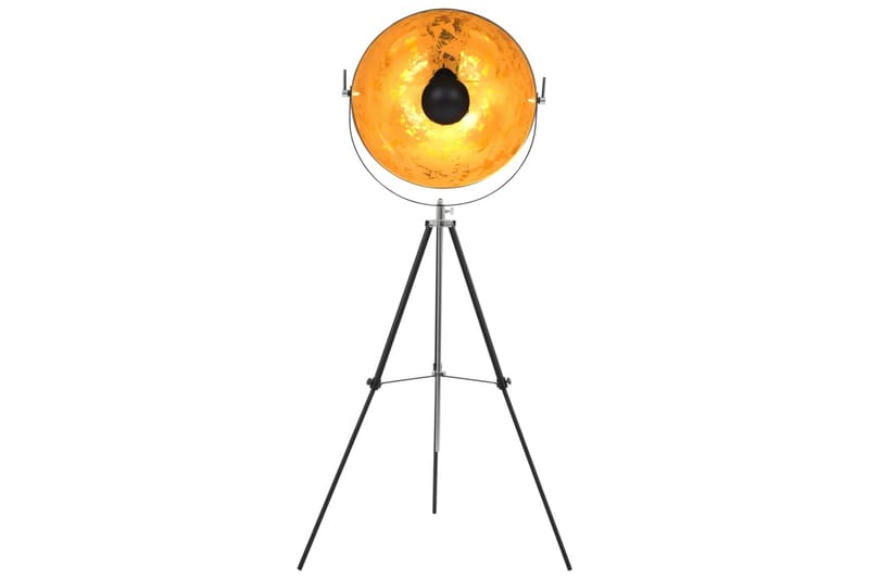 Stående lampe E27 svart og gull 51 cm - Svart - Belysning - Innendørsbelysning & Lamper - Gulvlampe