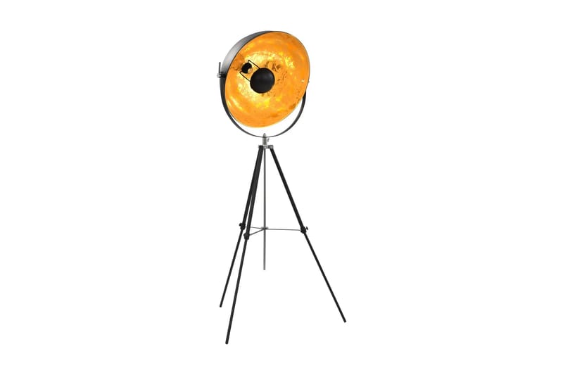 Stående lampe E27 svart og gull 51 cm - Svart - Belysning - Innendørsbelysning & Lamper - Gulvlampe
