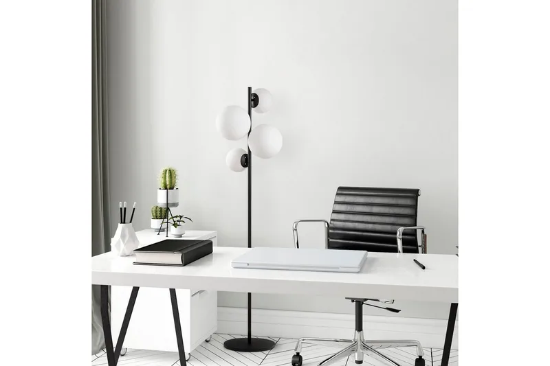 Gulvlampe Subin Svart / Hvit - Svart / Hvit - Belysning - Innendørsbelysning & Lamper - Soveromslampe