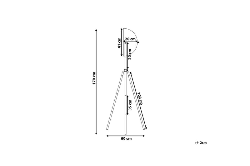 Thames Gulvlampe 170 cm - Svart - Soveromslampe - Stuelampe - Gulvlampe