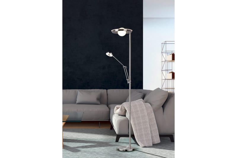 Gulvlampe TRIO Barrie Børstet stål - Børstet stål - Belysning - Innendørsbelysning & Lamper - Soveromslampe