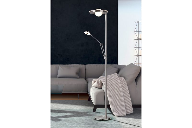 Gulvlampe TRIO Barrie Børstet stål - Børstet stål - Belysning - Innendørsbelysning & Lamper - Soveromslampe