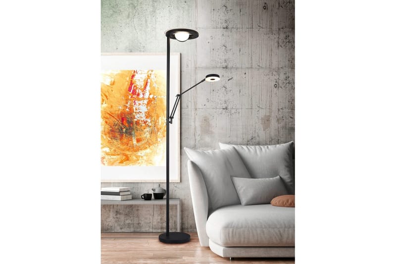 Gulvlampe TRIO Barrie Matt svart - Matt svart - Belysning - Innendørsbelysning & Lamper - Soveromslampe