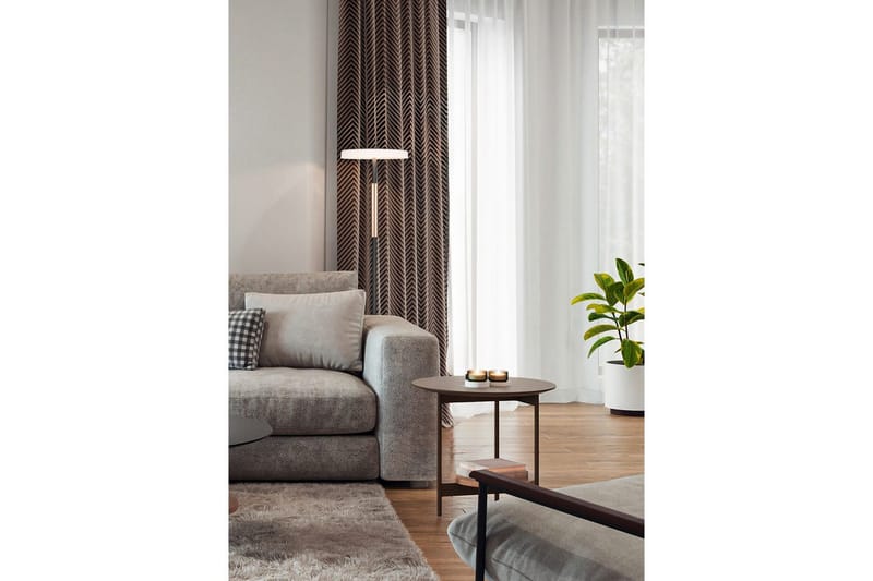 Gulvlampe TRIO Celeste Matt svart/hvit/kaffebrun - Matt svart/hvit/kaffebrun - Belysning - Innendørsbelysning & Lamper - Soveromslampe