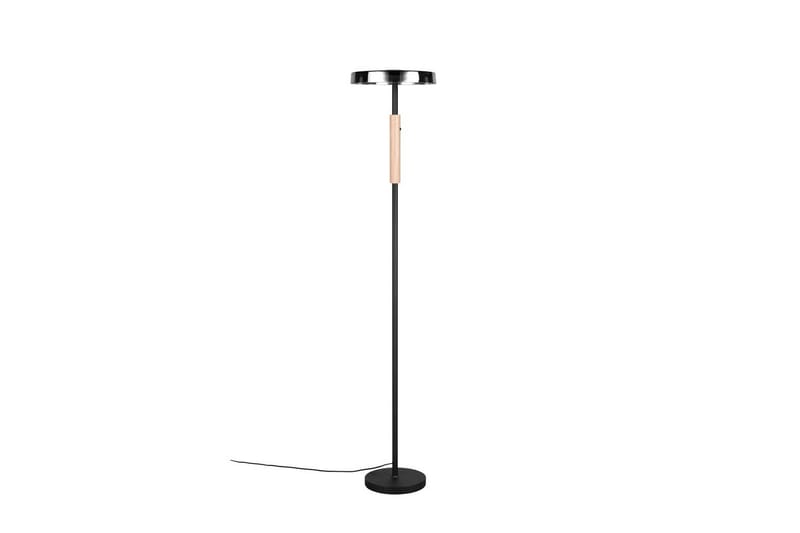 Gulvlampe TRIO Celeste Matt svart/krom/tre - Matt svart/krom/tre - Belysning - Innendørsbelysning & Lamper - Soveromslampe