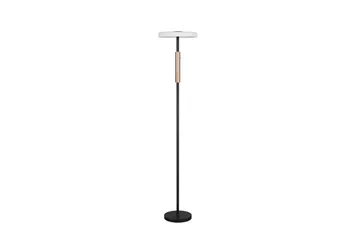 Gulvlampe TRIO Celeste Matt svart/krom/tre - Matt svart/krom/tre - Belysning - Innendørsbelysning & Lamper - Soveromslampe