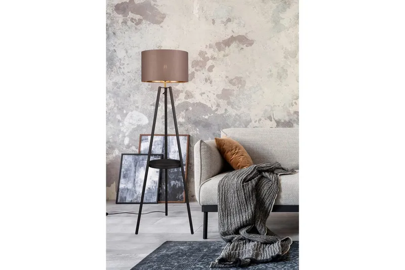 Gulvlampe TRIO Colette Matt svart - Matt svart - Belysning - Innendørsbelysning & Lamper - Soveromslampe