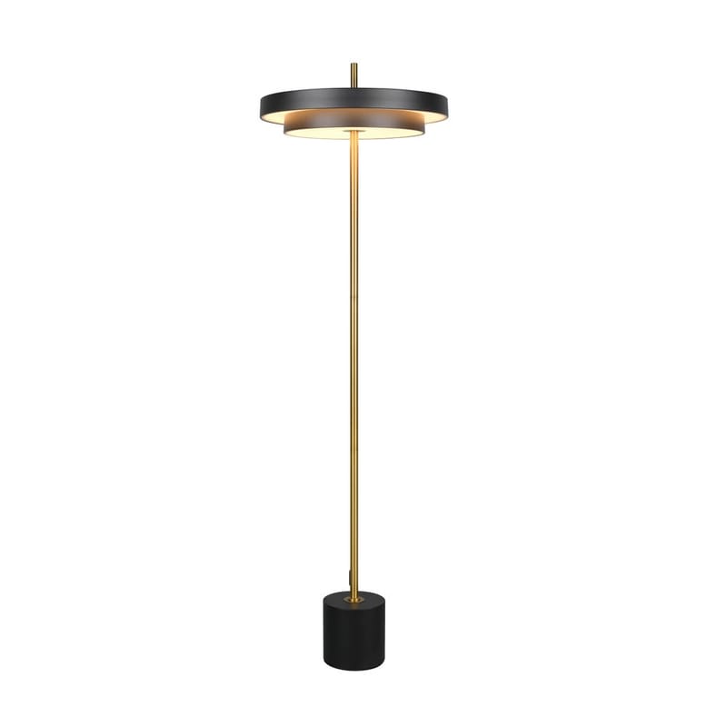 Gulvlampe TRIO Keaton - Matt svart/Messing - Belysning - Innendørsbelysning & Lamper - Soveromslampe