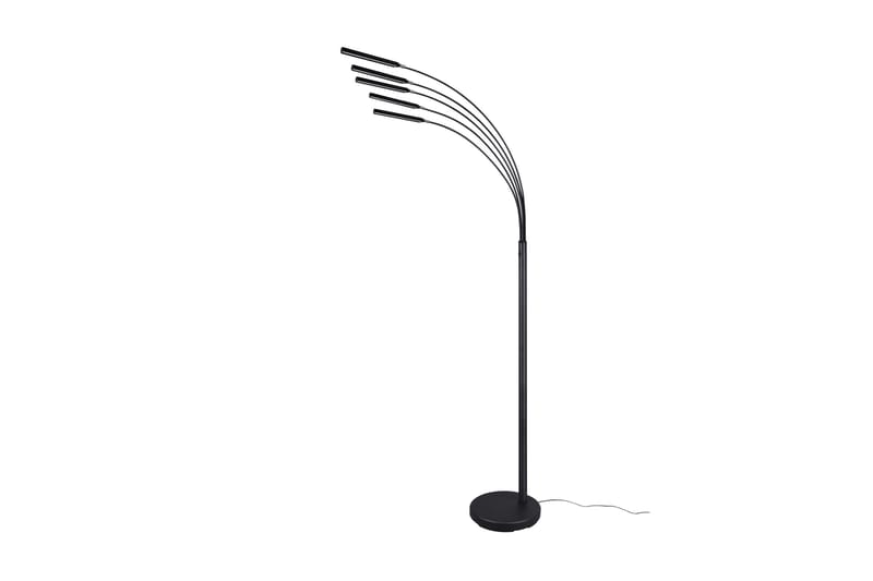 Trio Lighting Reed LED gulvlampe matt sort - Matt svart - Belysning - Innendørsbelysning & Lamper - Gulvlampe