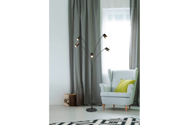 Gulvlampe TRIO Marley Matt svart - Matt svart - Belysning - Innendørsbelysning & Lamper - Soveromslampe