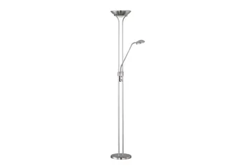 Gulvlampe TRIO Spock Børstet stål - Børstet stål - Belysning - Innendørsbelysning & Lamper - Gulvlampe - Toarmet gulvlampe