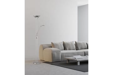 Gulvlampe TRIO Spock Børstet stål - Børstet stål - Belysning - Innendørsbelysning & Lamper - Soveromslampe