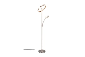 Gulvlampe TRIO Willis Børstet stål - Børstet stål - Belysning - Innendørsbelysning & Lamper - Gulvlampe - Toarmet gulvlampe